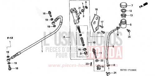 MAITRE-CYLINDRE FREIN AR. CYLINDRE XR400R3 de 2003